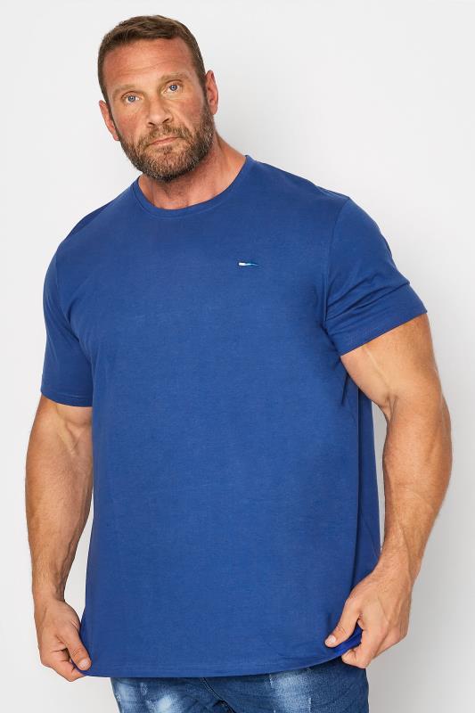 BadRhino Big & Tall Bright Blue Plain T-Shirt 1