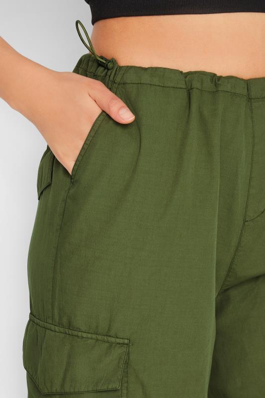 LTS Tall Women's Khaki Green Parachute Trousers | Long Tall Sally 3
