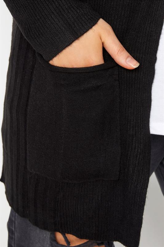 Yours Plus Size Black Soft Touch Ribbed Cardigan | Yours Clothing 4