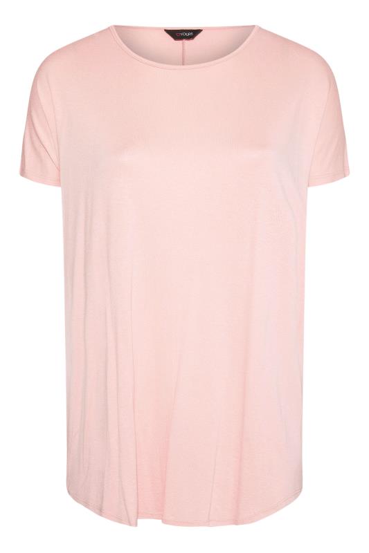 Plus Size Pink Grown On Sleeve T-Shirt | Yours Clothing 5