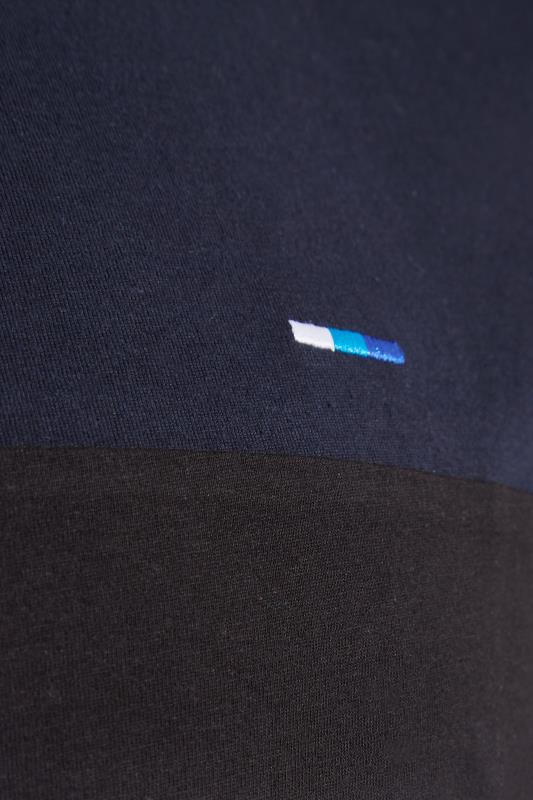 BadRhino Big & Tall Navy Blue Chest Stripe T-Shirt_Z.jpg
