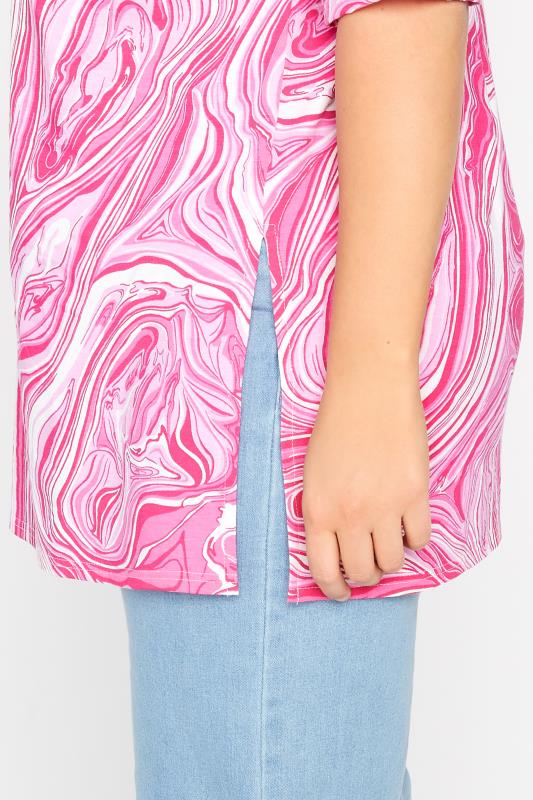 Curve Pink Oversized Marble T-Shirt_D.jpg