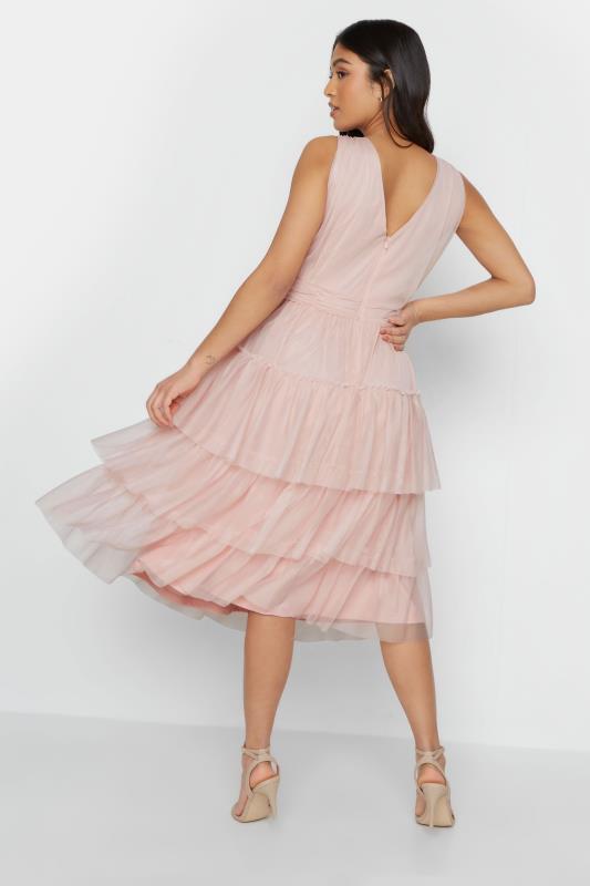 PixieGirl Blush Pink Mesh Tiered Dress | PixieGirl  3