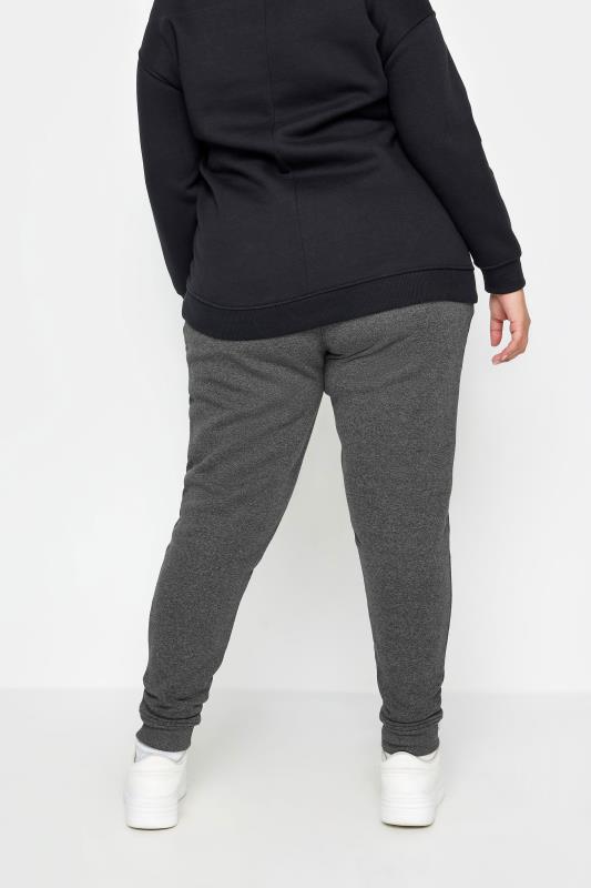 YOURS Plus Size Charcoal Grey Cuffed Stretch Joggers | Yours Clothing 3