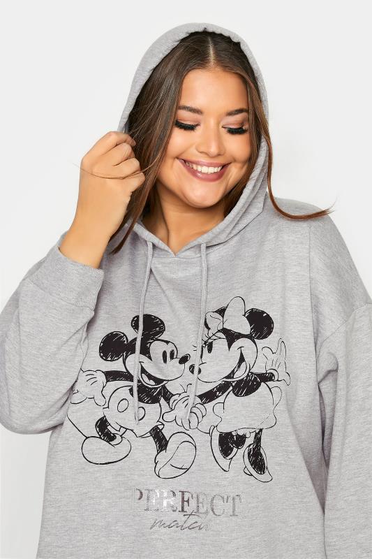 DISNEY Grey Mickey & Minnie Mouse 'Perfect Match' Longline Hoodie_D.jpg