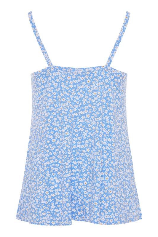 Blue Daisy Swing Cami Top | Yours Clothing 7