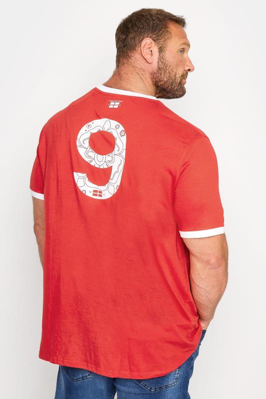 D555 Big & Tall Red England Football T-Shirt | BadRhino 2