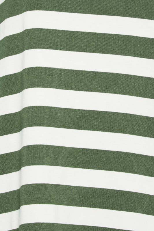 LTS Tall Khaki Green & White Stripe T-Shirt | Long Tall Sally 5