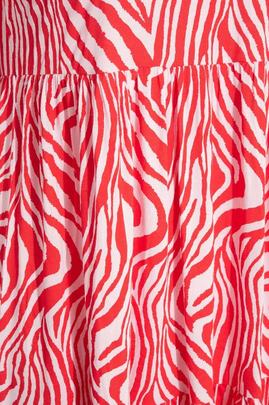 Curve Pink Zebra Print Sleeveless Midaxi Dress 5