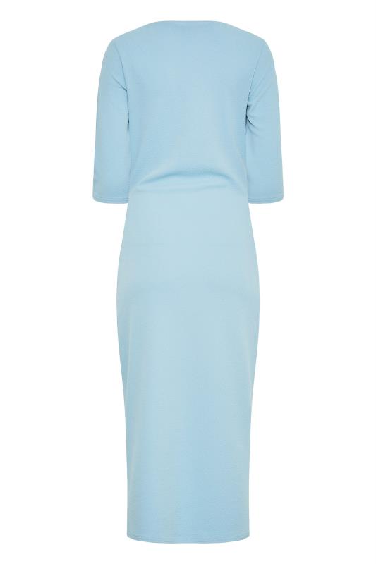 Tall Women's LTS Light Blue Notch Neck Midi Dress | Long Tall Sally 7