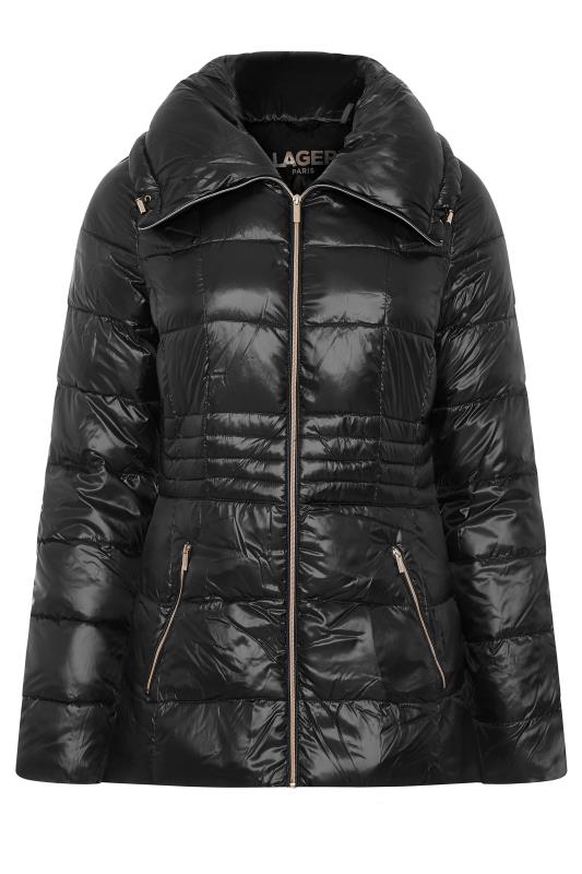 KARL LAGERFELD PARIS Black Down Filled Packable Coat | Long Tall Sally