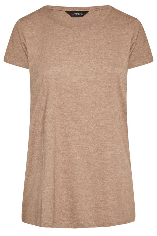 Mocha Brown Short Sleeve Basic T-Shirt_F.jpg