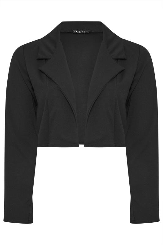 YOURS Plus Size Black Cropped Blazer | Yours Clothing 4
