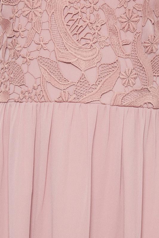 LTS Tall Women's Blush Pink Lace Chiffon Maxi Dress | Long Tall Sally  5