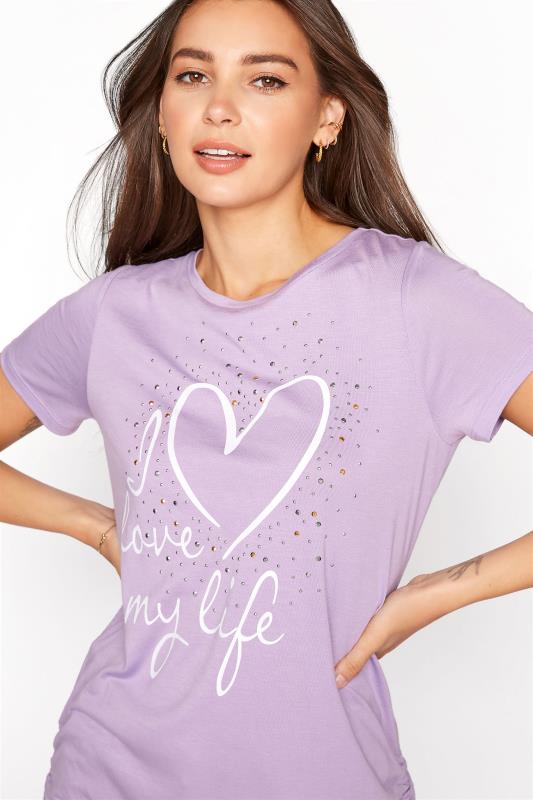 LTS Lilac 'I Love My Life' Ruched Side Tunic_E.jpg