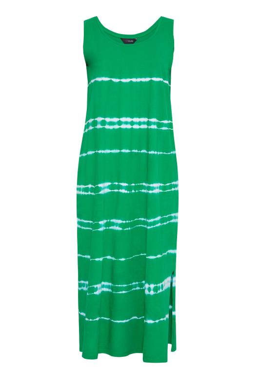 Plus Size Green Tie Dye Maxi Dress | Yours Clothing 5