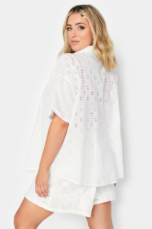 LIMITED COLLECTION Curve White Broderie Anglaise Shirt | Yours Clothing 4