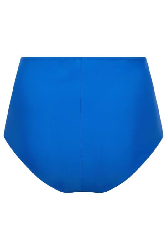YOURS Plus Size Cobalt Blue Super High Waisted Tummy Control Bikini Briefs | Yours Clothing 9