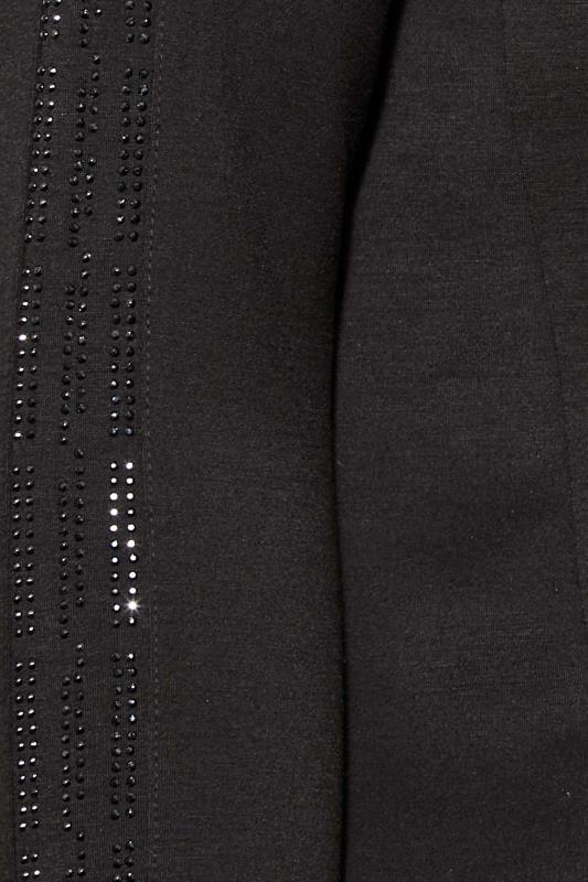 Curve Black Raglan Sequin Sleeve Sweatshirt | Yours Clothing  5