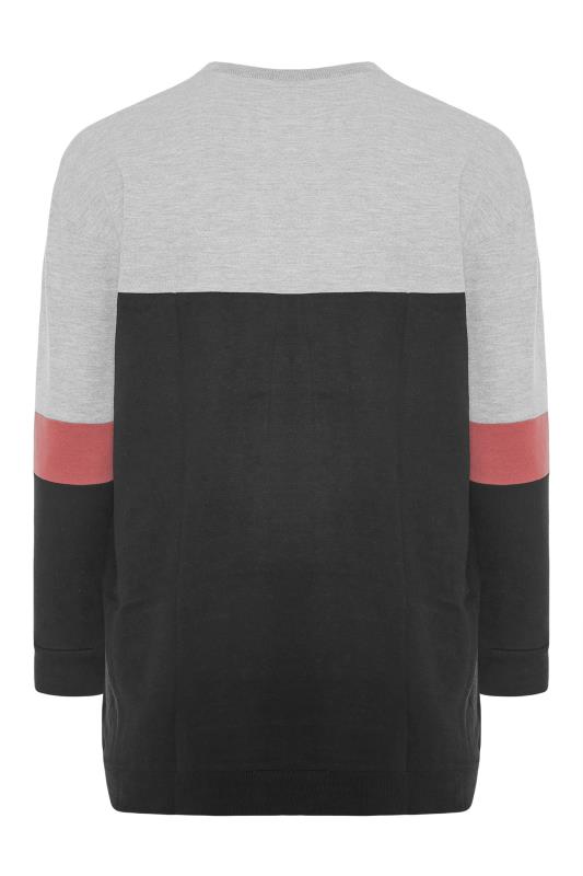 Curve Black Varsity Colour Block Sweatshirt 6