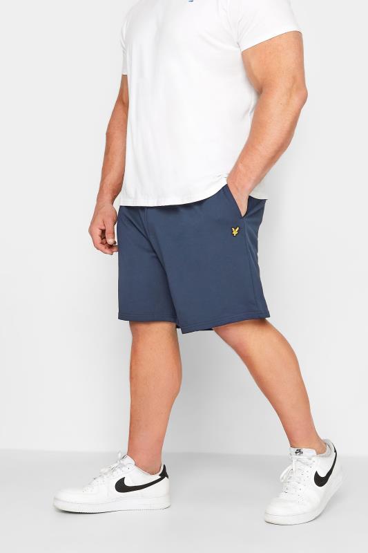 Men's  LYLE & SCOTT Big & Tall Navy Blue Sweat Shorts