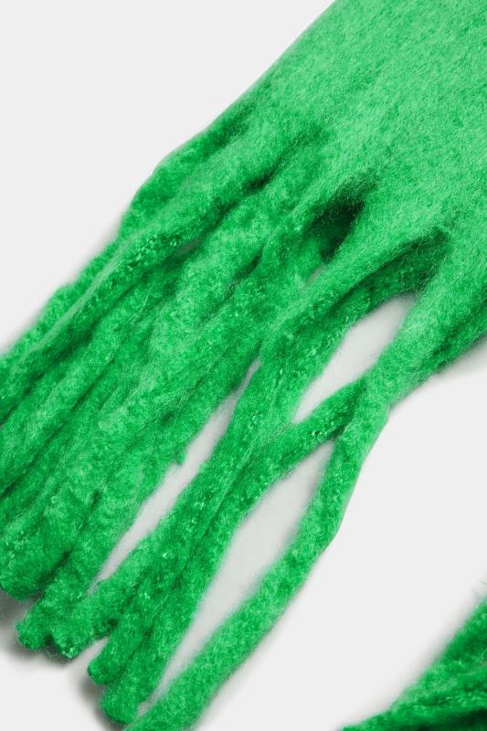 Green Super Soft Chunky Tassel Scarf | Yours Clothing 4