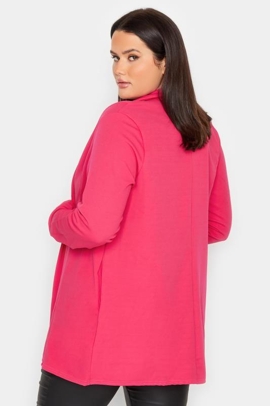 Tall Women's LTS Hot Pink Scuba Longline Blazer | Long Tall Sally 10