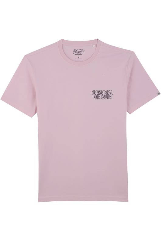 PENGUIN MUNSINGWEAR Big & Tall Pink Printed Logo T-Shirt 2