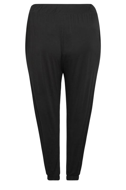 YOURS Plus Size Black Cuffed Harem Joggers | Yours Clothing 5