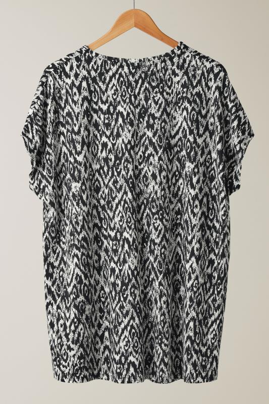 EVANS Plus Size Black Ikat Print Swing Top | Evans 6