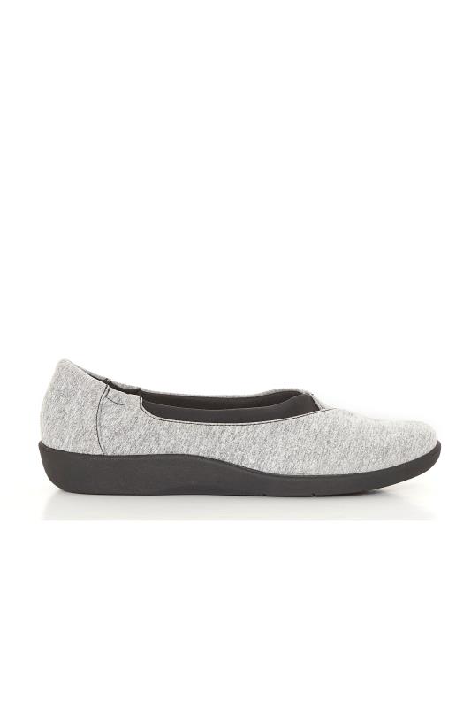 CLARKS Grey Sillian Jetay Flat Shoes 