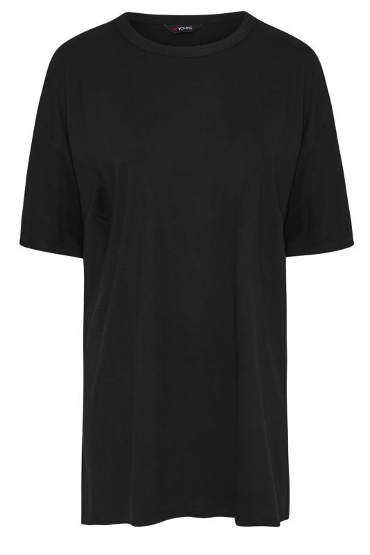 Plus Size Black Oversized Tunic T-Shirt Dress | Yours Clothing 6
