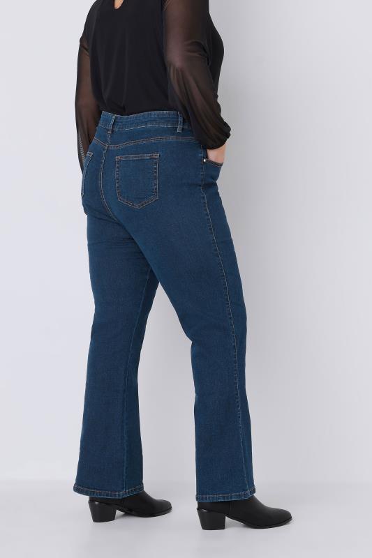 EVANS Plus Size Indigo Blue Bootcut Jeans | Evans 4