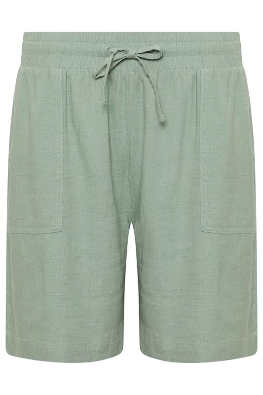 M&Co Sage Green Linen Shorts | M&Co 6
