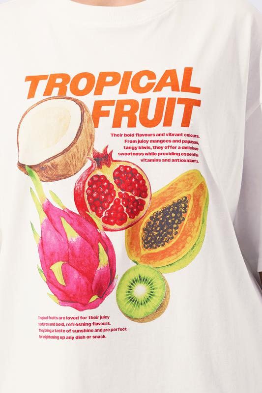 LIMITED COLLECTION Plus Size White 'Tropical Fruit' Graphic T