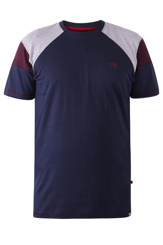 D555 Big & Tall Navy Blue Cut & Sew T-Shirt | BadRhino 2