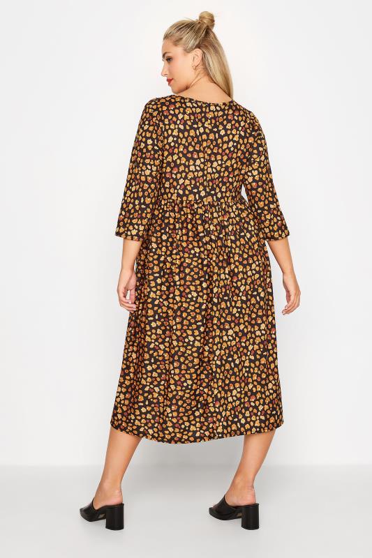 LIMITED COLLECTION Curve Black Leopard Print Smock Dress 4