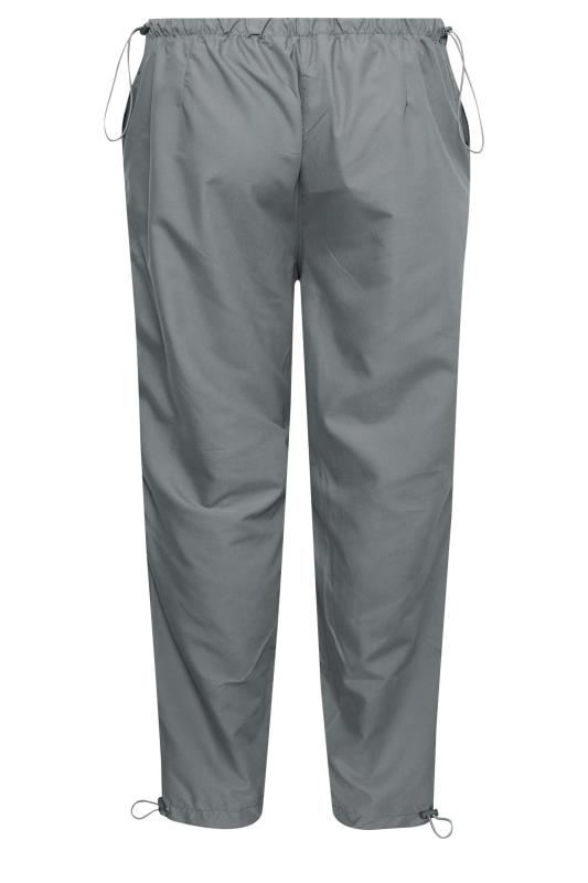 YOURS Curve Charcoal Grey Parachute Trousers 6