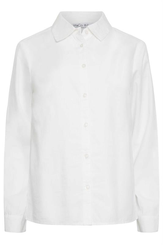 M&Co White Fitted Poplin Shirt | M&Co 6