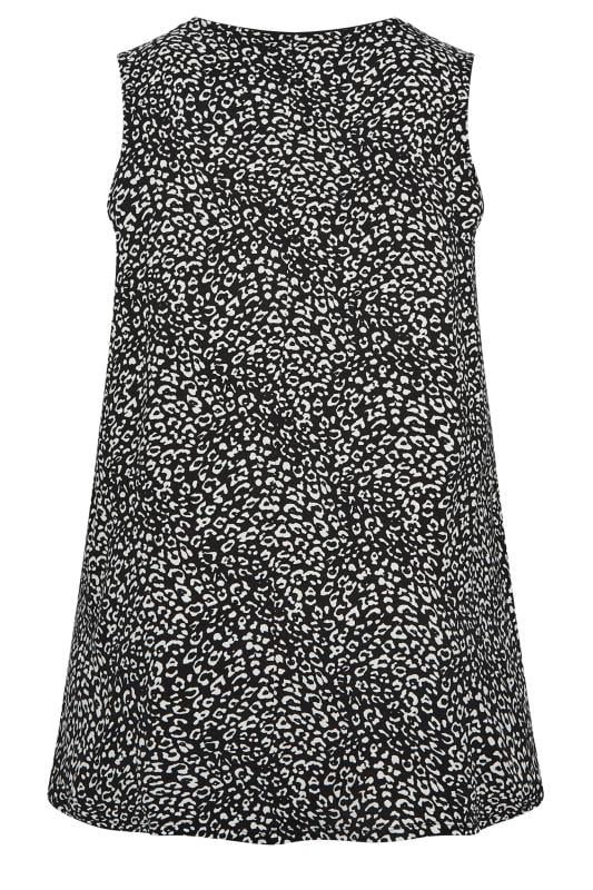 YOURS Plus Size Black Animal Print Pocket Vest Top | Yours Clothing 7