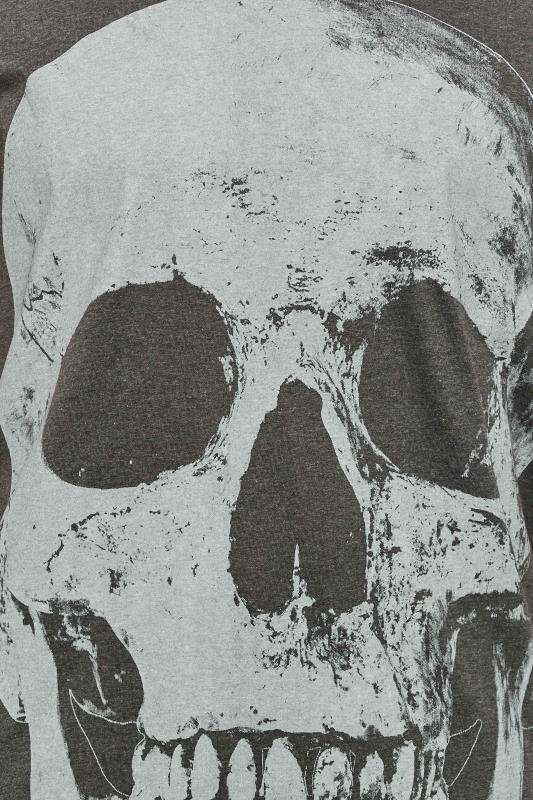BadRhino Big & Tall Charcoal Grey Skull Print T-Shirt | BadRhino  2