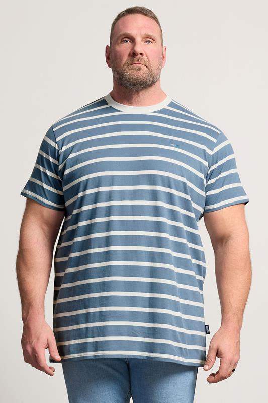  BadRhino Big & Tall T-shirt rayé extra-long bleu