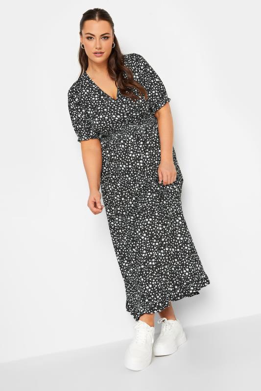 LIMITED COLLECTION Plus Size Black Floral Print Maxi Dress | Yours Clothing 2