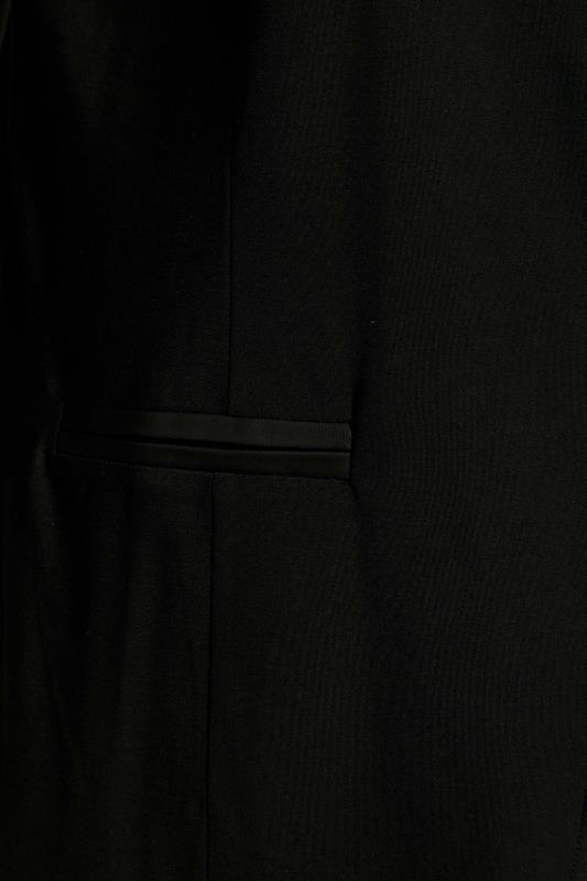 Plus Size Black Faux Leather Detail Blazer | Yours Clothing 5