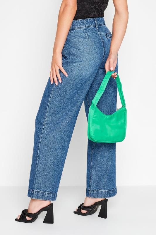 Bright Green Fabric Shoulder Bag 2