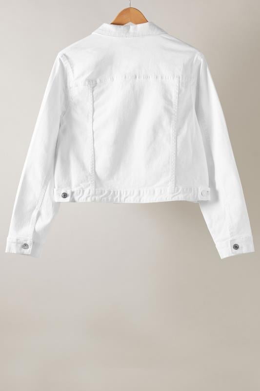 EVANS Plus Size White Denim Jacket | Evans  6