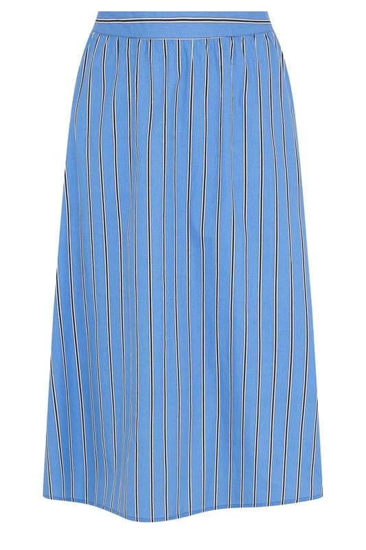 YOURS Plus Size Blue Stripe Midi Skirt | Yours Clothing 6