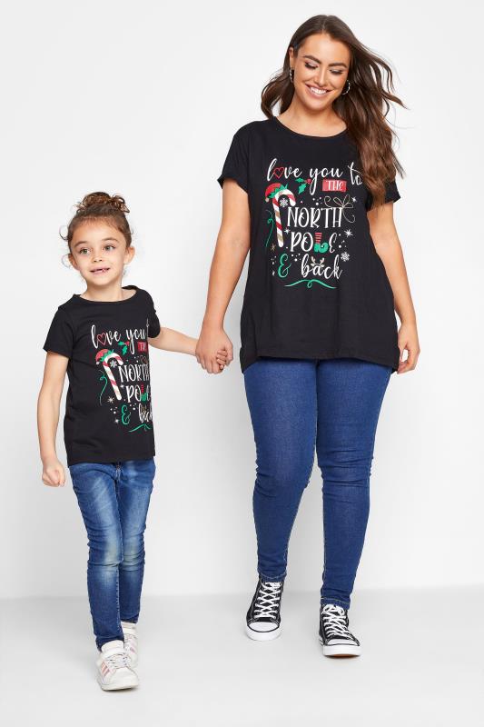 Black 'Love You To The North Pole & Back' Slogan Christmas T-Shirt_A.jpg