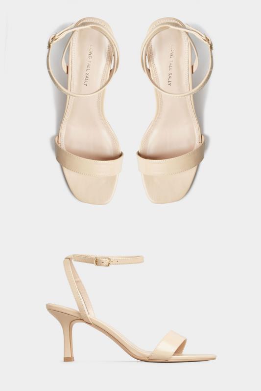 LTS Nude Skinny Two Part Heel Sandals In Standard D Fit 2