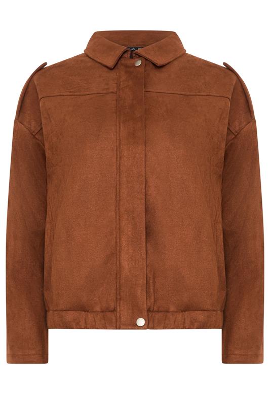 M&Co Rust Brown Faux Suede Bomber Jacket | M&Co 1